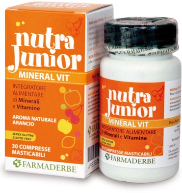 NUTRA JUNIOR MINERAL VITAMINE 30 COMPRESSE 45 G - Farmadillo