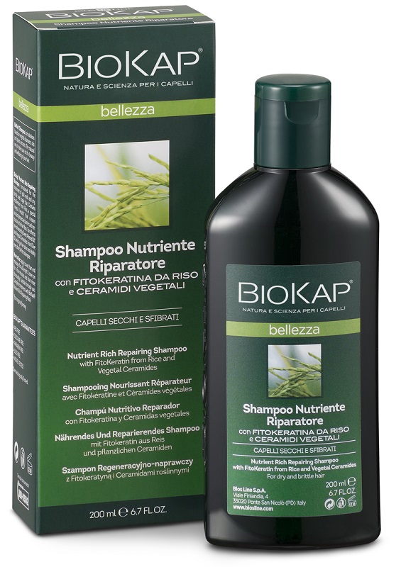 BIOKAP BELLEZZA SHAMPOO NUTRIENTE/RIPARATORE 200 ML BIOSLINE - Farmadillo
