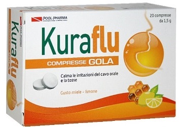 KURAFLU GOLA LIMONE/MIELE 20 COMPRESSE - Farmadillo