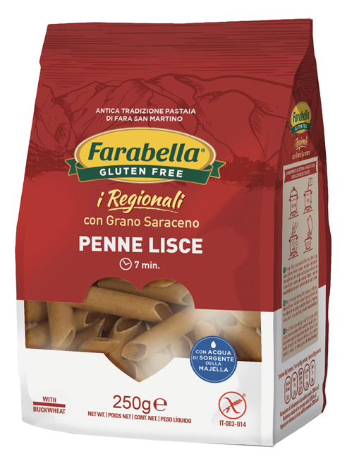 FARABELLA PENNE LISCE GRANO SARACENO 250 G - Farmadillo
