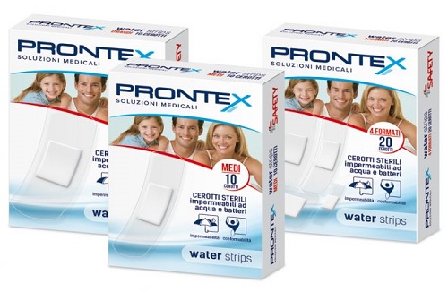 CEROTTO PRONTEX WATER STRIPS ASSORTITO 20 PEZZI - Farmadillo