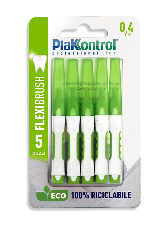 PLAKKONTROL SCOVOLINO INTERDENTALE FLEXI BRUSH04 BLISTER 5 PEZZI - Farmadillo
