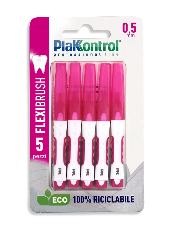 PLAKKONTROL SCOVOLINO INTERDENTALE FLEXI BRUSH05 BLISTER 5 PEZZI - Farmadillo