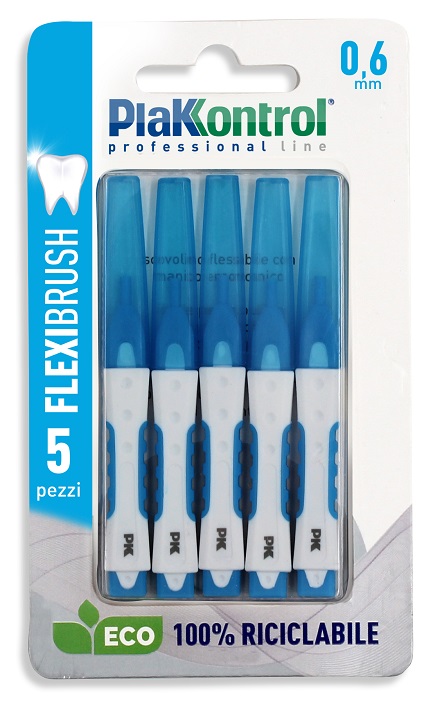 PLAKKONTROL SCOVOLINO INTERDENTALE FLEXI BRUSH06 BLISTER 5 PEZZI - Farmadillo