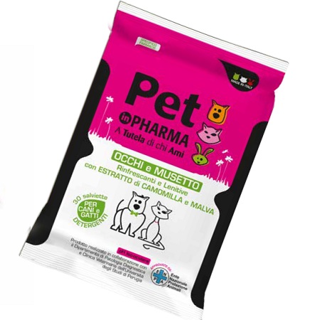 PET IN PHARMA SALVIETTINE OCCHI MUSO 30 PEZZI - Farmadillo