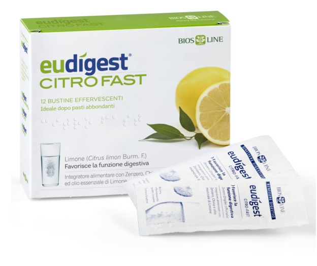 BIOSLINE EUDIGEST CITRO FAST 12 BUSTINE EFFERVESCENTI - Farmadillo