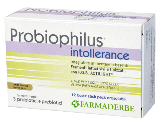 PROBIOPHILUS INTOLLERANCE 12 STICK PACK - Farmadillo
