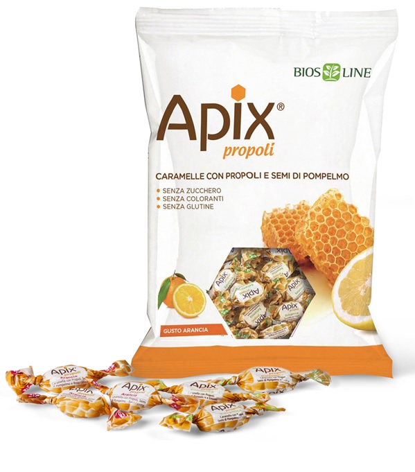 APIX PROPOLI CARAMELLA ARANCIA 50 G BIOSLINE - Farmadillo