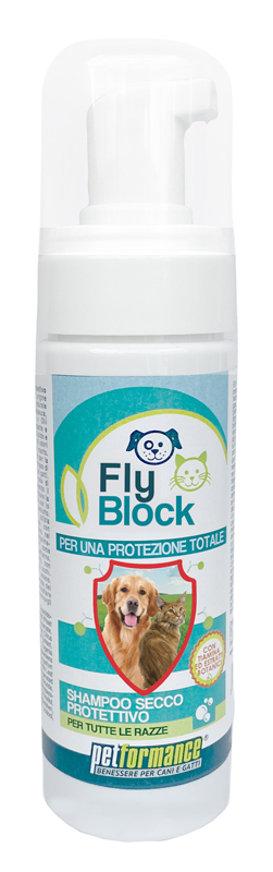 PETFORMANCE FLYBLOCK SHAMPOO SECCO CANI/GATTI 150 ML - Farmadillo