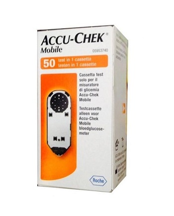 STRISCE MISURAZIONE GLICEMIA ACCU-CHEK MOBILE 50 TEST MIC 2 - Farmadillo