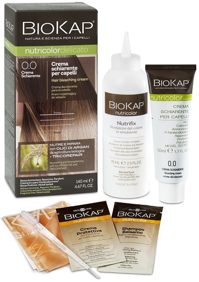 BIOKAP NUTRICOLOR 0,0 NEW CREMA SCHIARENTE TINTA TUBO + FLACONE - Farmadillo