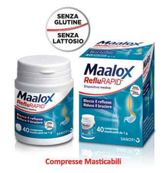 MAALOX REFLURAPID 40 COMPRESSE MASTICABILI - Farmadillo