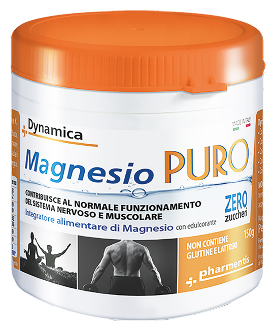 DYNAMICA MAGNESIO PURO POLVERE 150 G SENZA ZUCCHERI - Farmadillo