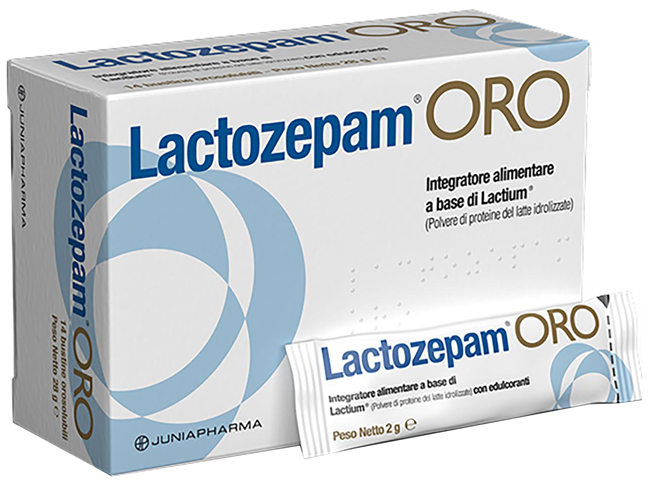 LACTOZEPAM ORO GRANULATO OROSOLIBILE A BASE DI LACTIUM 14 BUSTINE DA 2 G - Farmadillo