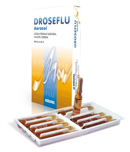 DROSEFLU FIALE AEROSOL ACQUA TERMALE SULFUREA 10 FIALE DA 2 ML - Farmadillo