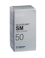 TEST STRIPS PER MISURAZIONE GLICEMIA GLUCOCARD SM 50 PEZZI - Farmadillo