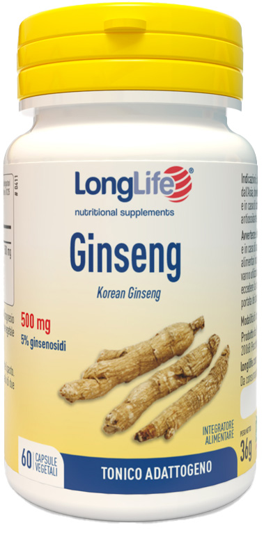 LONGLIFE GINSENG 5% 60 CAPSULE VEGETALI - Farmadillo