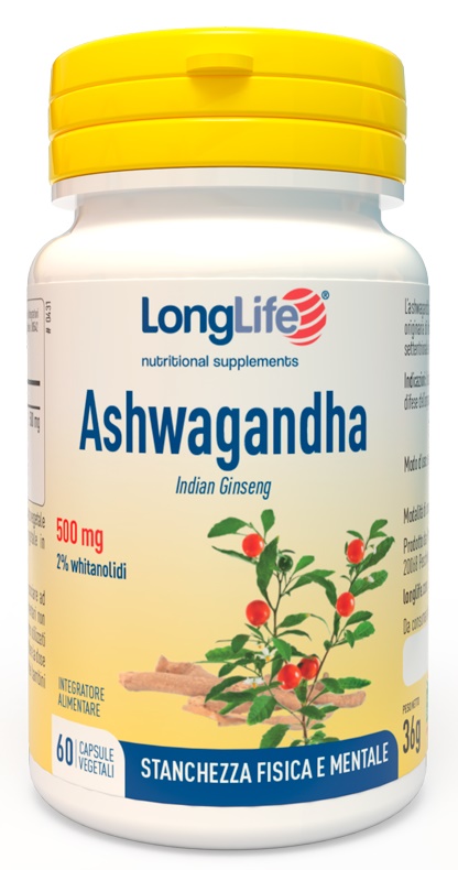 LONGLIFE ASHWAGANDHA 60 CAPSULE 500 MG - Farmadillo