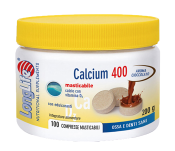 LONGLIFE CALCIUM CACAO 100 COMPRESSE 400 MG - Farmadillo