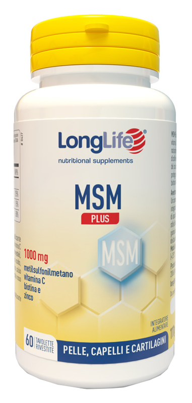 LONGLIFE MSM PLUS 60 TAVOLETTE RIVESTITE DA 1,85 G - Farmadillo