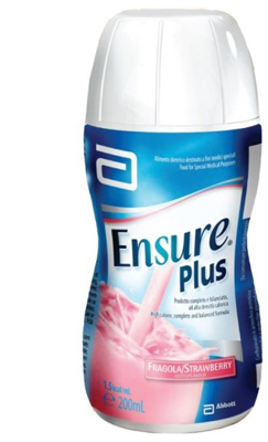 ENSURE PLUS FRAGOLA 4 BOTTIGLE DA 200 ML - Farmadillo
