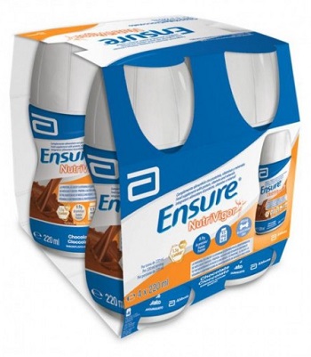 ENSURE NUTRIVIGOR CIOCCOLATO 4 BOTTIGLIE DA 220 ML - Farmadillo