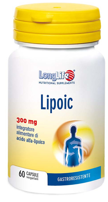 LONGLIFE LIPOIC 300 MG 60 CAPSULE VEGETALI DA 500 MG - Farmadillo
