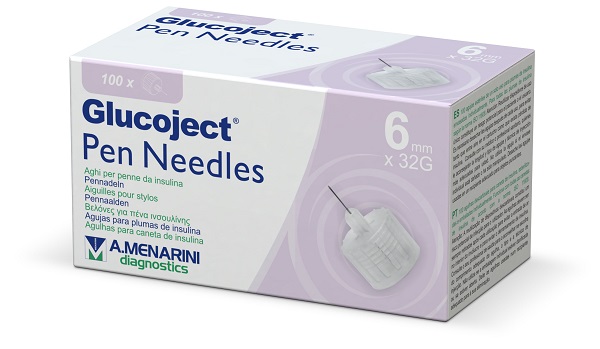 AGO PER PENNA DA INSULINA GLUCOJECT 6 MM GAUGE 32 100 PEZZI - Farmadillo