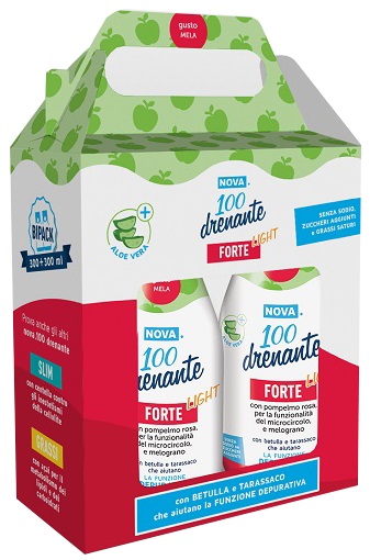 NOVA100 DRENANTE FORTE LIGHT CON ALOE 300+300 ML - Farmadillo