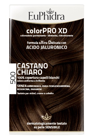 EUPHIDRA COLORPRO XD 500 CAST CHIARO GEL COLORANTE CAPELLI IN FLACONE + ATTIVANTE + BALSAMO + GUANTI - Farmadillo
