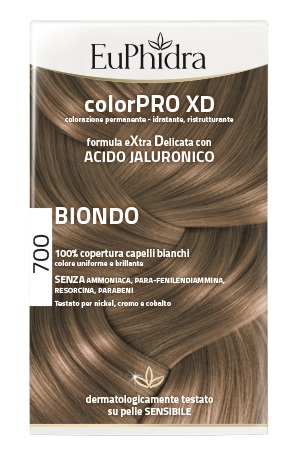 EUPHIDRA COLORPRO XD 700 BIONDO GEL COLORANTE CAPELLI IN FLACONE + ATTIVANTE + BALSAMO + GUANTI - Farmadillo