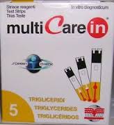 TEST TRIGLICERIDI MULTICARE IN STRISCE CON ASPIRAZIONE CAPIILLARE 5 PEZZI - Farmadillo