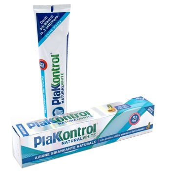 PLAKKONTROL NATURAL WHITE DENTIFRICIO 100 G - Farmadillo