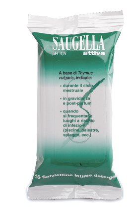 SAUGELLA ATTIVA SALVIETTINE 15 BUSTINE - Farmadillo