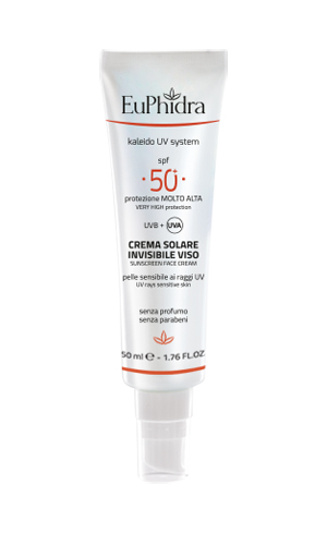 EUPHIDRA KALEIDO UV SYSTEM CREMA SOLARE VISO 50+ INVISIBLE - Farmadillo