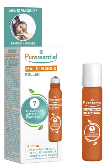 PURESSENTIEL ROLLER MAL DI VIAGGIO 7 OLI ESSENZIALE 5 ML - Farmadillo