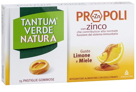 TANTUM VERDE NATURA 15 PASTIGLIE GOMMOSE LIMONE & MIELE - Farmadillo