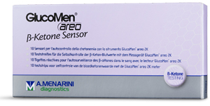 STRISCE MISURAZIONE CHETONEMIA GLUCOMEN AREO B-KETONE SENSOR 10 PEZZI - Farmadillo