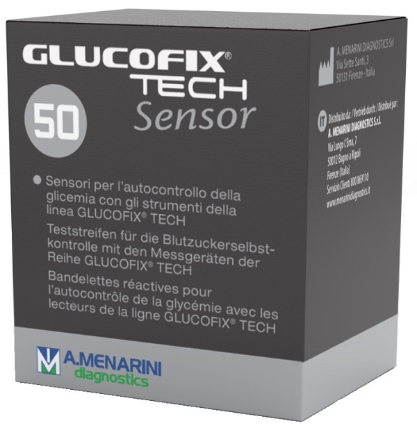 STRISCE MISURAZIONE GLICEMIA GLUCOFIX TECH SENSOR 50 PEZZI - Farmadillo