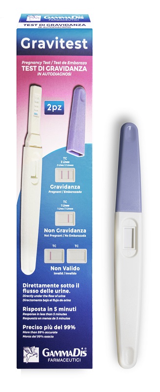TEST GRAVIDANZA GRAVITEST 2 PEZZI GAMMADIS - Farmadillo