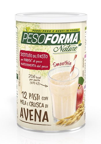 PESOFORMA NATURE SMOOTHIE MELA E CRUSCA AVENA 12 PASTI 420 G - Farmadillo