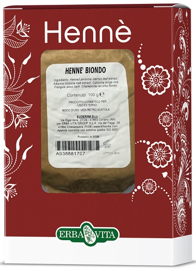HENNE COLORANTE CAPELLI BIONDO 100 G - Farmadillo