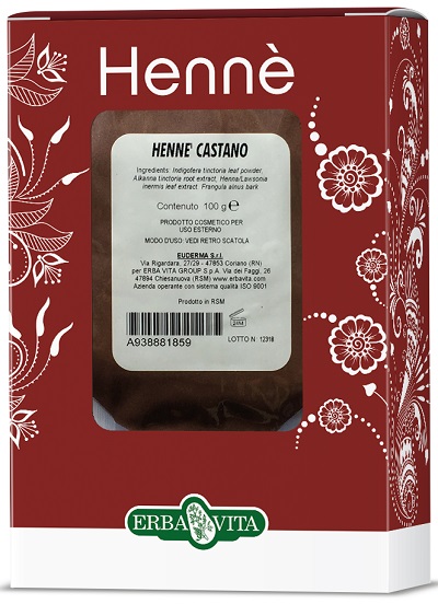 HENNE COLORANTE CAPELLI CASTANO 100 G - Farmadillo