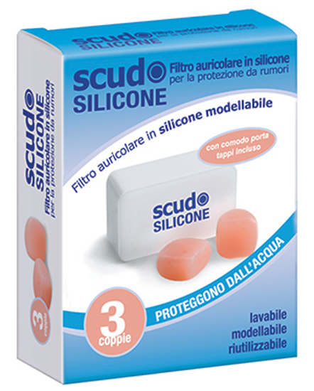 TAPPO AURICOLARE EARPLUG SCUDO IN SILICONE 3 COPPIE 6 PEZZI ARTICOLO 7EN091 - Farmadillo