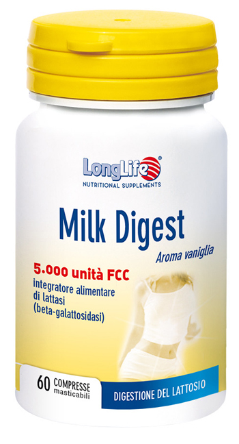 LONGLIFE MILK DIGEST 60 COMPRESSE MASTICABILI - Farmadillo