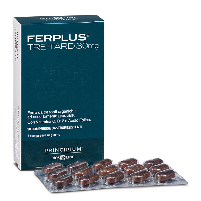 PRINCIPIUM FERPLUS TRE RETARD 30MG 30 COMPRESSE GASTRORESISTENTI - Farmadillo