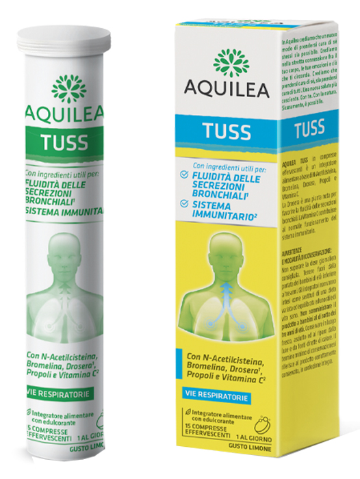 AQUILEA TUSS 15 COMPRESSE EFFERVESCENTI 90 G - Farmadillo