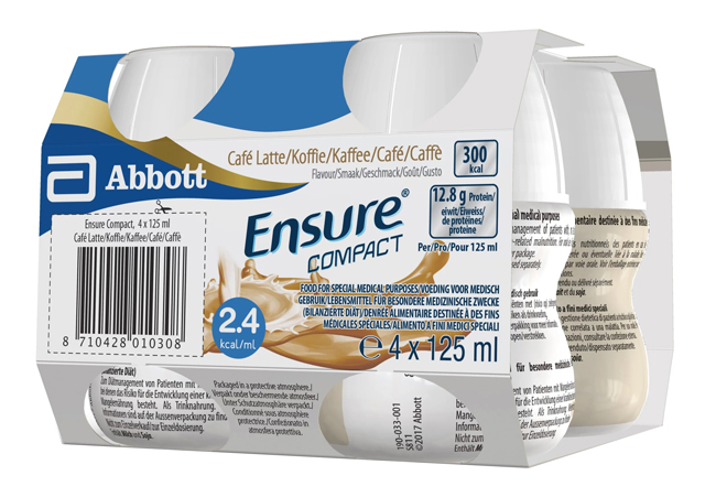 ENSURE COMPACT CAFFE 4 BOTTIGLIE DA 125 ML - Farmadillo