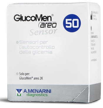 STRISCE MISURAZIONE GLICEMIA GLUCOMEN AREO SENSOR 50 PEZZI - Farmadillo