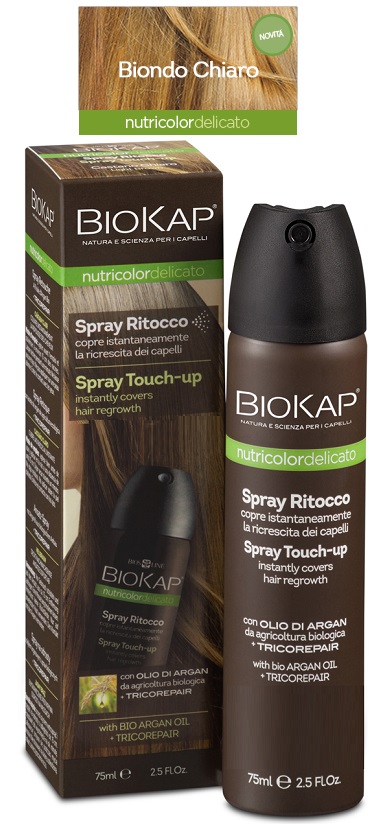 BIOS LINE  BIOKAP NUTRICOLOR DELICATO SPRAY RITOCCO BIONDO CHIARO 75 ML - Farmadillo